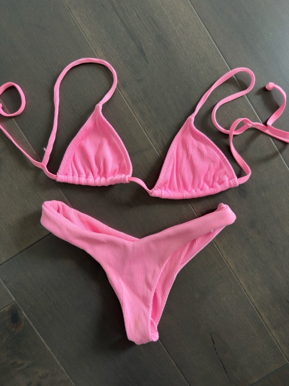 Pink Ribbed Bikini 👙 - Picture 1 of 1